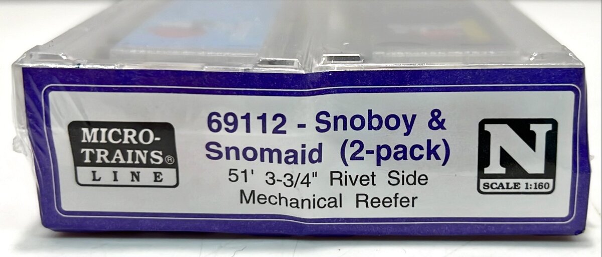 Micro-Trains 06900112 N Snoboy & Snomaid Rivet Side Mechanical Reefer (Set of 2)