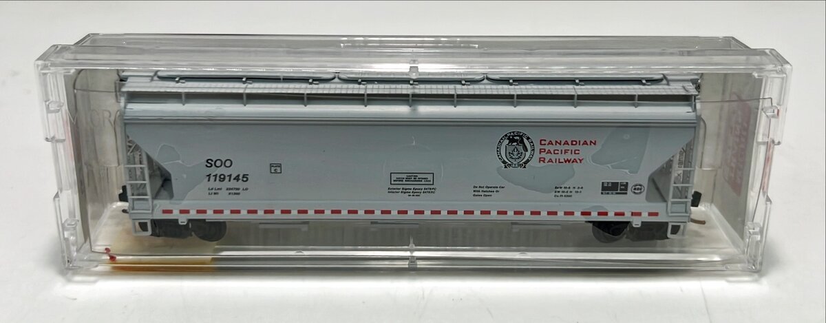 Micro-Trains 09400140 N Canadian Pacific3-Bay Center Flow Covered Hopper #119145