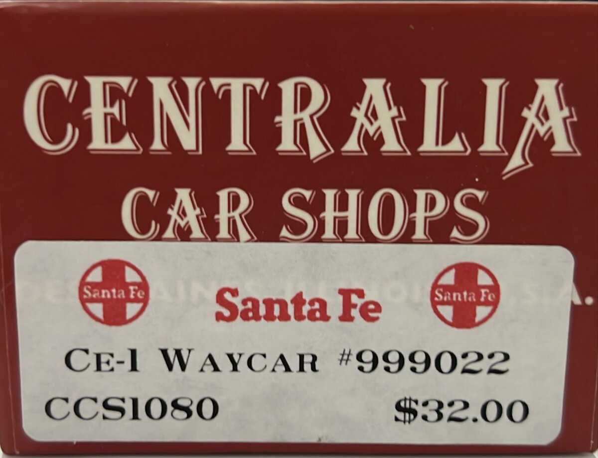 Centralia Car Shops CCS1080 HO Santa Fe CE-1 Waycar #999022