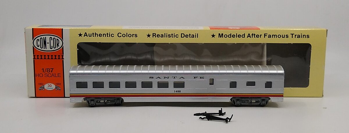 Con-Cor 0001-001010 HO Scale Santa Fe 72 Ft Dining Car # 1488 Kit
