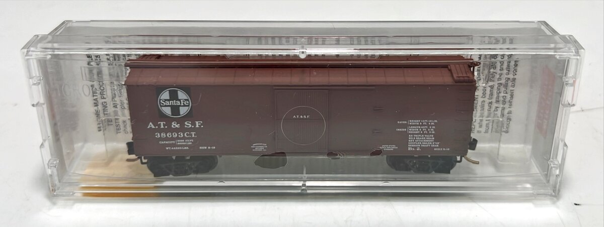 Micro-Trains 03900060 N AT&SF 40' Double-Sheathed Wood Boxcar Single Door #38693