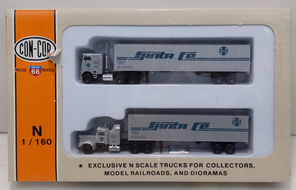 Con-Cor 0004-003001 1:160 N Scale Santa Fe Tractor with Trailer (Pack of 2)