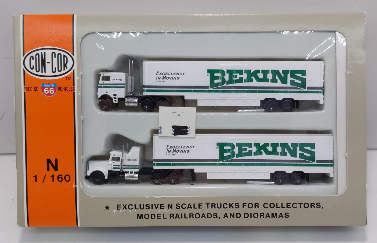 Con-Cor 0004-003035 N Scale Bekin Tractor W/Trailer (Pack of 2)