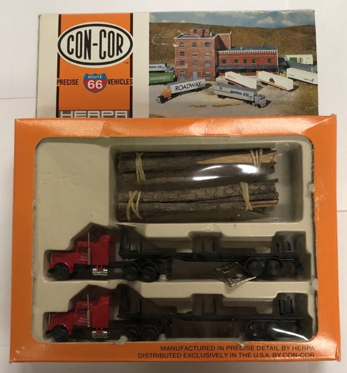 Con-Cor 0004-003029 N 1:160 Miller Logging Tractor Trailer w/Logs (Pack of 2)