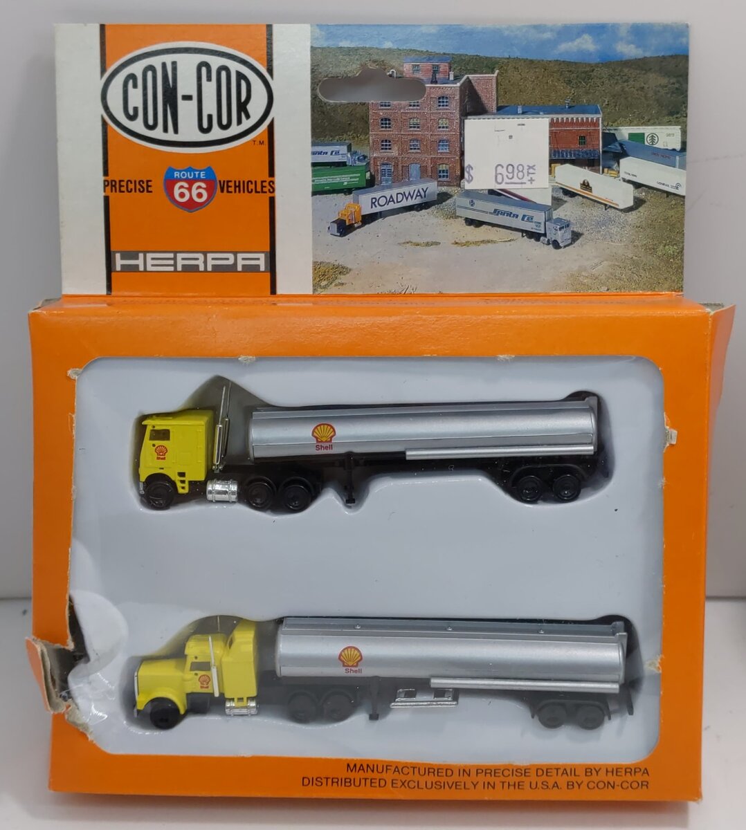 Con-Cor 0004-003015 1:160 N Shell Oil Tractor w/Tank Trailer (Set of 2)