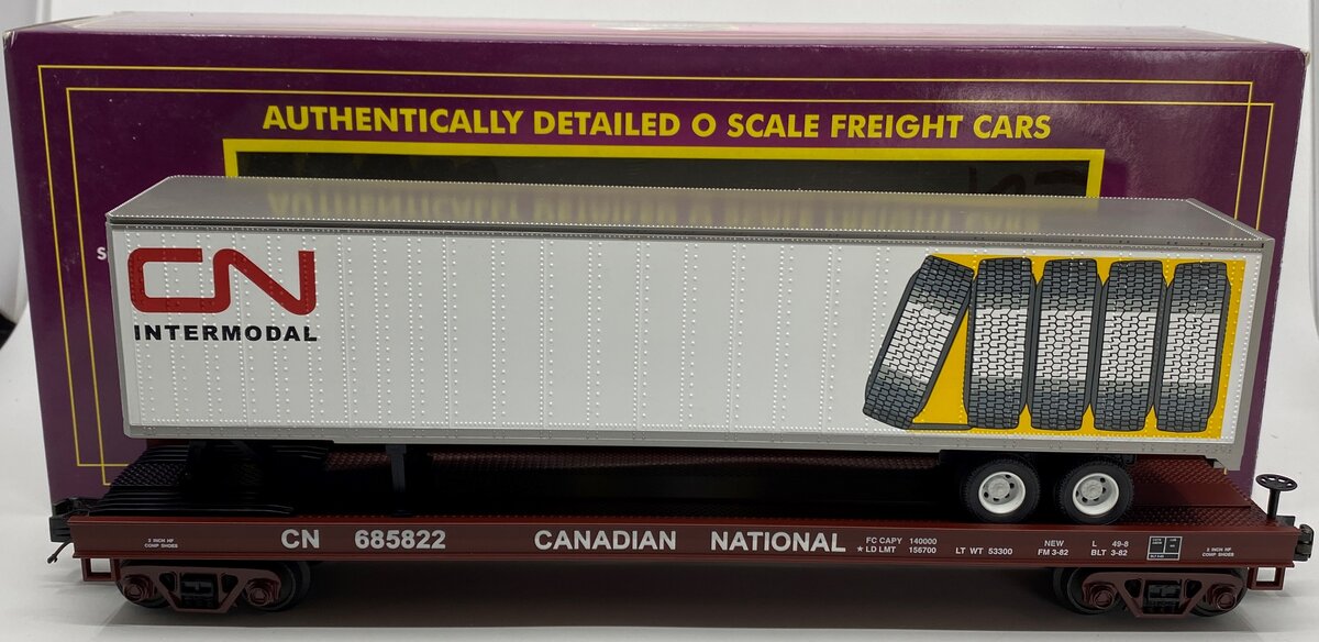MTH 20-98679 Canadian National Flat Car w/ 48' Trailer