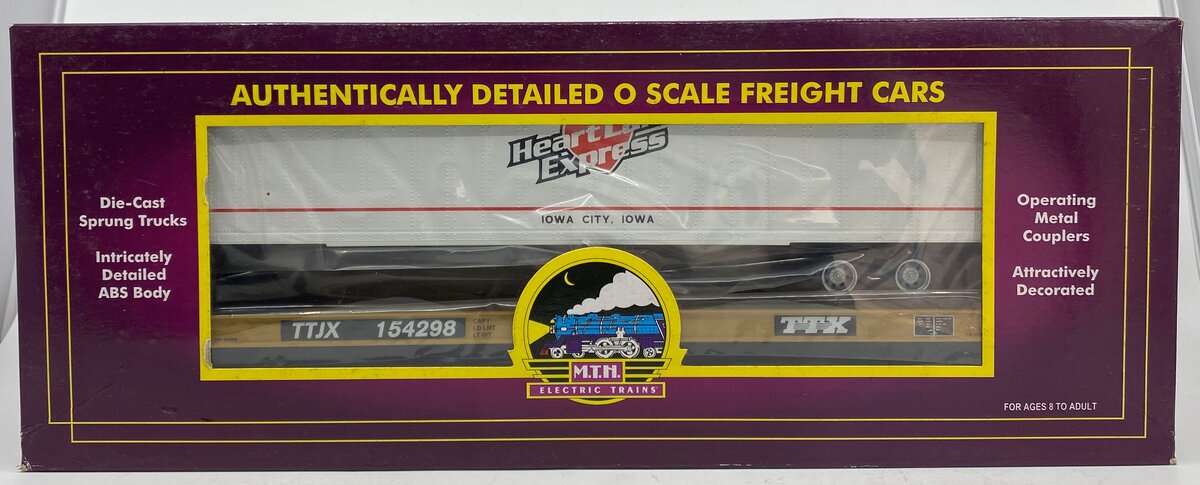 MTH 20-98631 O Heartland Express Flat Car w/ 48’ Trailer #154298