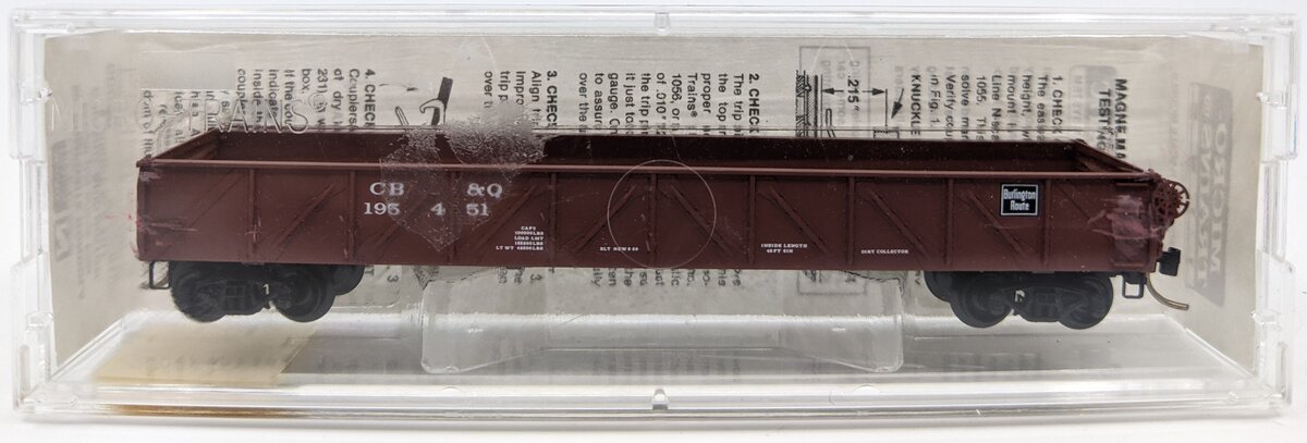 Micro-Trains 06000020 N CB&Q 50' Composite Side Gondola w/ Drop Ends #195451