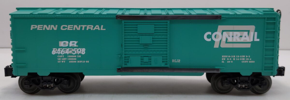 Lionel 6-29233 O Gauge Conrail Overstamp Penn Central Boxcar #6464-598