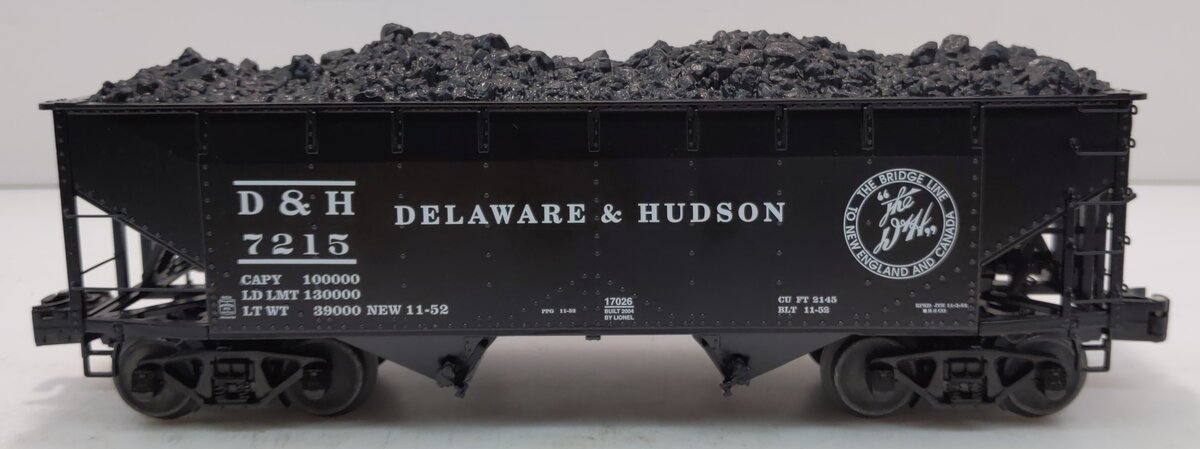 Lionel 6-17026 Delaware & Hudson 50 Ton Offset Hopper #7215