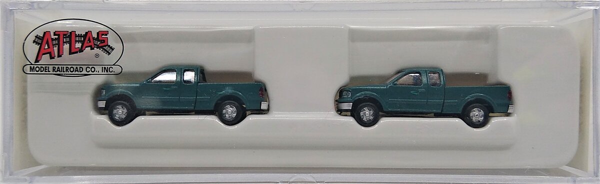 Atlas 2943 N Scale Pacific Green 1997 Ford F-150 Standard Size Pickup(Pack of 2)