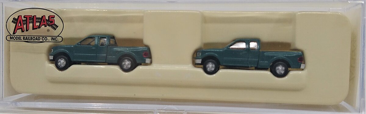 Atlas 2983 N Scale Pacific Green 1997 Ford F150 Flare Side (Pack of 2)