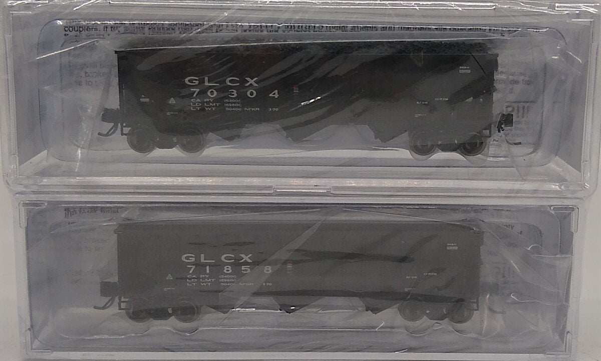 Bluford Shops 14582 N GLCX 70-Ton 3-Bay 14-Panel Hopper w/Load (Pack of 2)