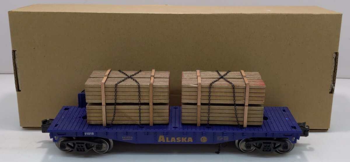 Menards 279-0840 O Gauge Alaska Flatcar W/ Lumber Load