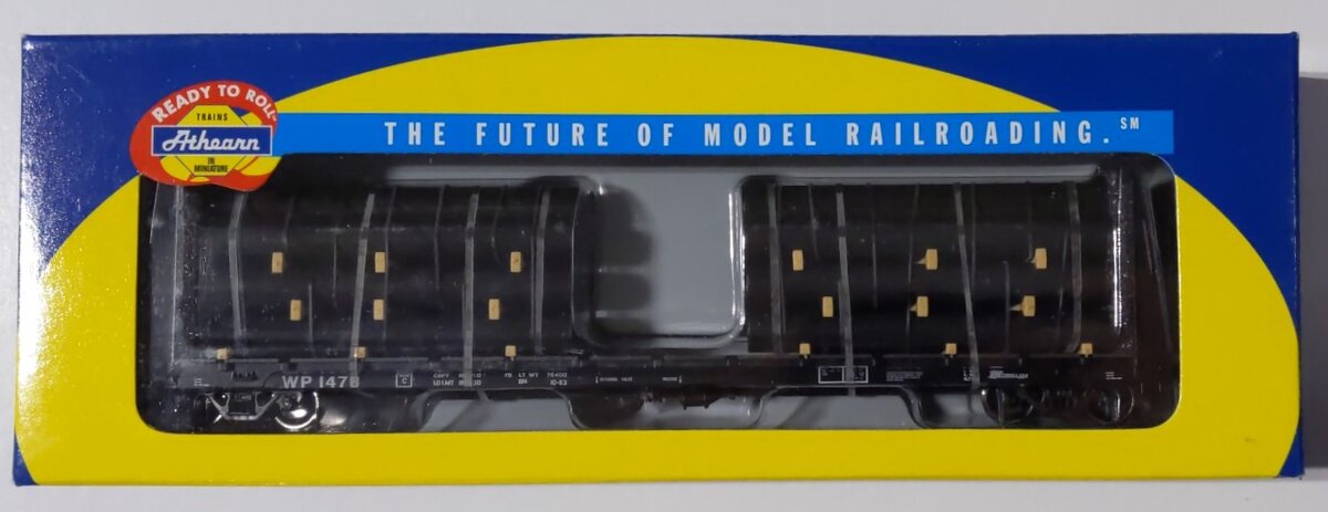 Athearn 92711 HO Scale Western Pacific 60' Bulkhead Flatcar W/Load #1478