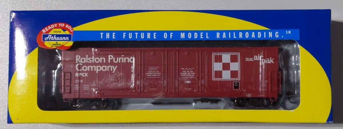 Athearn 91281 HO Scale Purina Evans 50' Double Plug Door Box #208