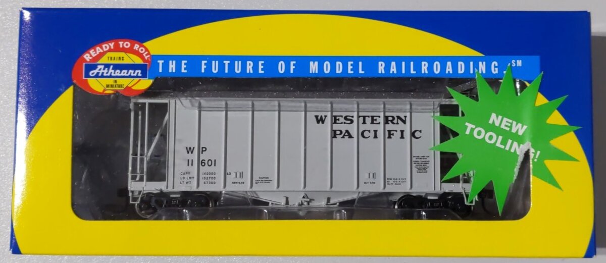Athearn 87516 HO Scale Western Pacific 40' 2600 CF Airslide-Early Hopper #11601