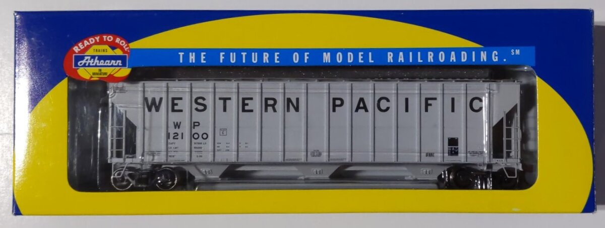 Athearn 73818 HO Scale Western Pacific 54' FMC Covered Hopper #12100