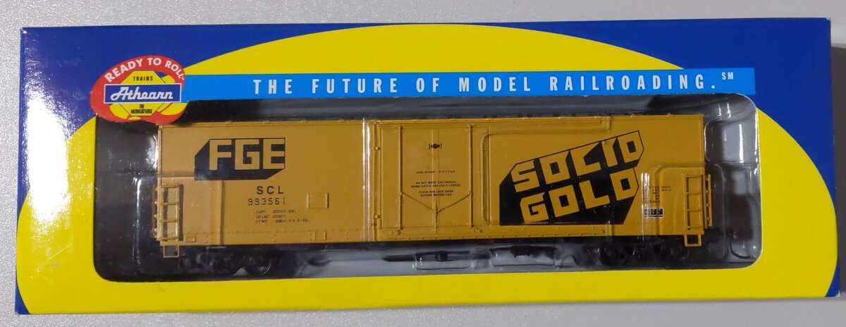 Athearn 91252 HO Scale FGE-SCL 50' Plug Door Youngstown Boxcar #993561