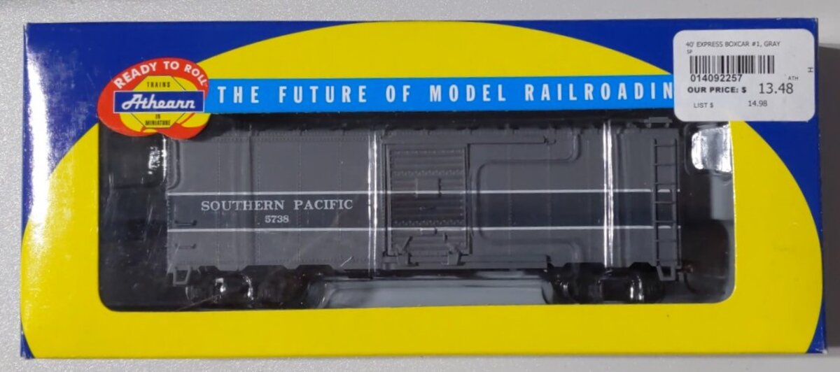 Athearn 92257 HO Scale Southern Pacific 40' Express Boxcar #5738