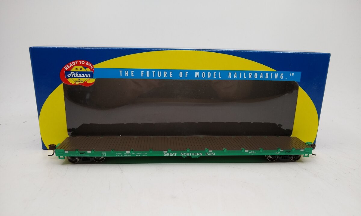 Athearn 92677 HO Great Northern 60' Ready-to-Run Flat Car #161151