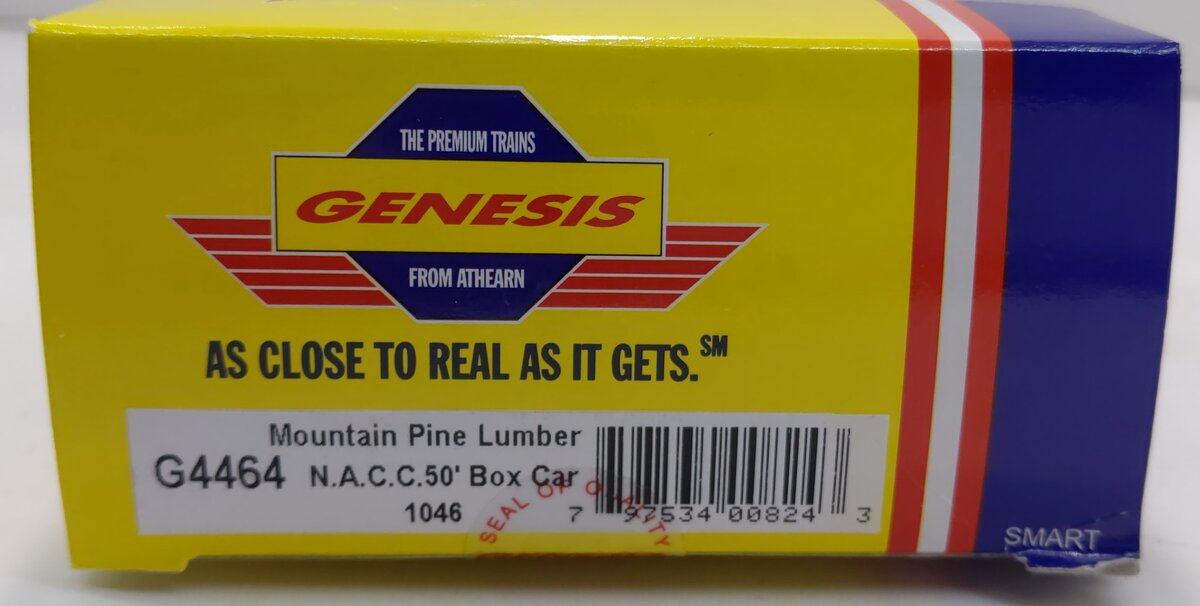 Athearn G4464 HO Genesis Mountain Pine Lumber NACC 50' Box Car # 1046