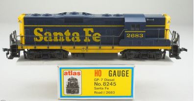 Atlas 8245 HO Scale GP-7 Santa Fe Diesel Locomotive # 2683