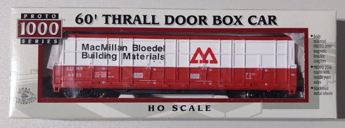 Proto 1000 23936 HO LUNX 60' Thrall Door Boxcar #4323