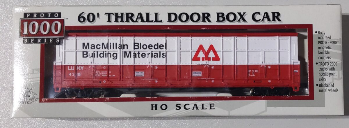 Proto 1000 23940 HO MacMillan Bloedel 60' Thrall Door Boxcar #4315