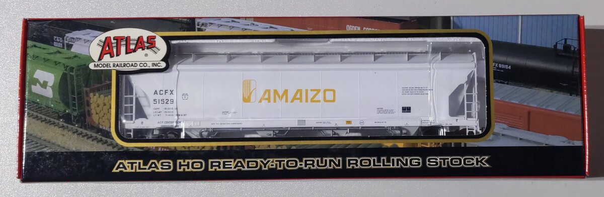 Atlas 1510-2 HO Scale Amaizo ACF PressureAide Center Flow Hopper #51529