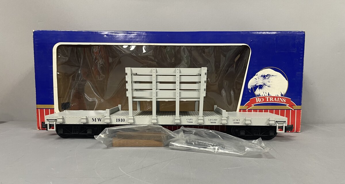USA Trains 1810 G Maintenance of Way Flat Car with Load