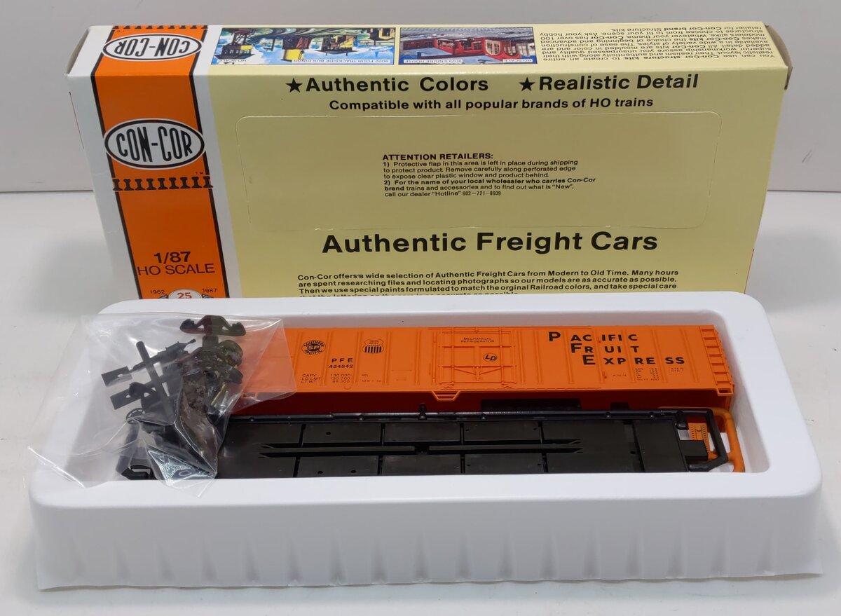 Con-Cor 0001-009801-12 HO PFE 57' Mechanical Reefer Kit Orange W/Black Lettering