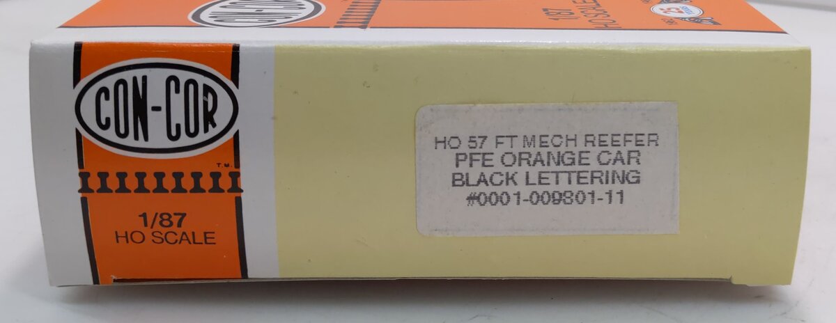 Con-Cor 0001-009801-11 HO PFE 57' Orange W/Black Letters Mechanical Reefer Kit