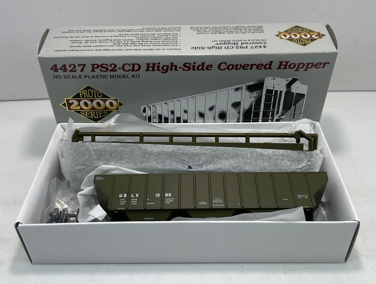 Life Like 21865 HO Proto 2000 USLX PS2-CD High-Side Covered Hopper # 1290 Kit