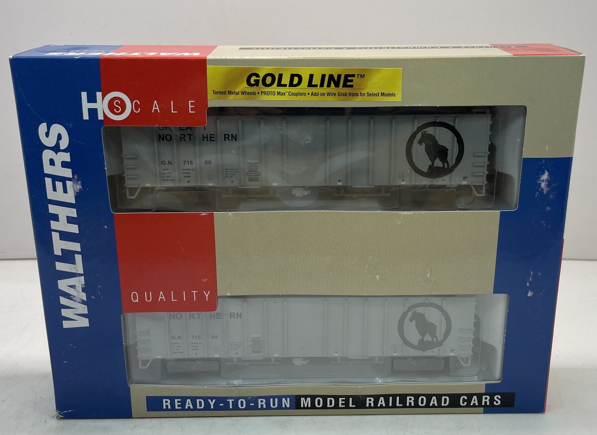 Walthers 932-240552 HO GN Gold Line 50' Airslide Covered Hopper (Set of 2)