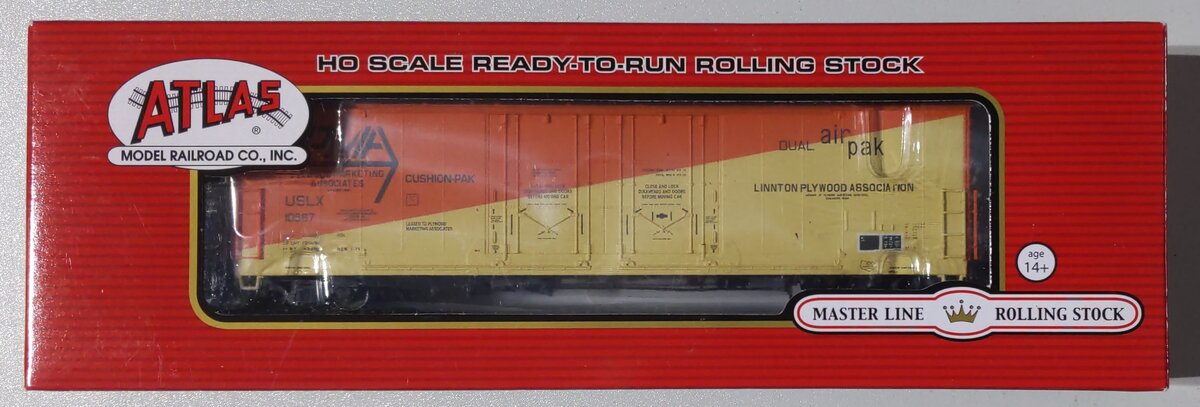 Atlas 20002455 HO Plywood Marketing Evans 53' Double Plug Door Boxcar #10587