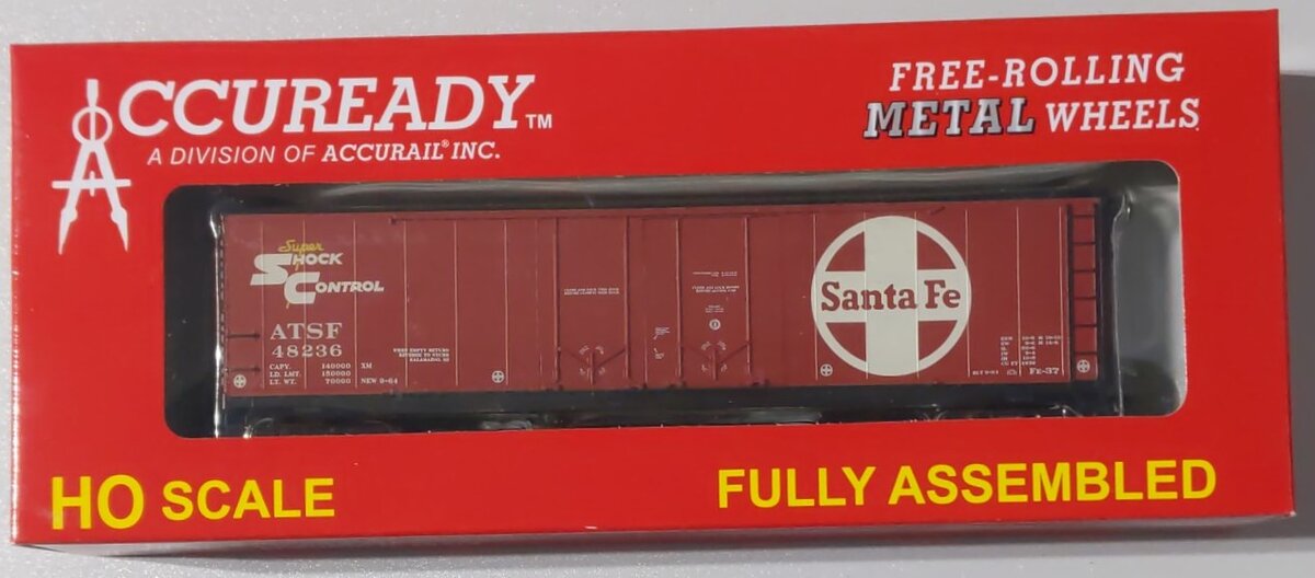 Accurail 82052 HO Santa Fe ATSF 50' Double Plug Door Steel Box Car #48236