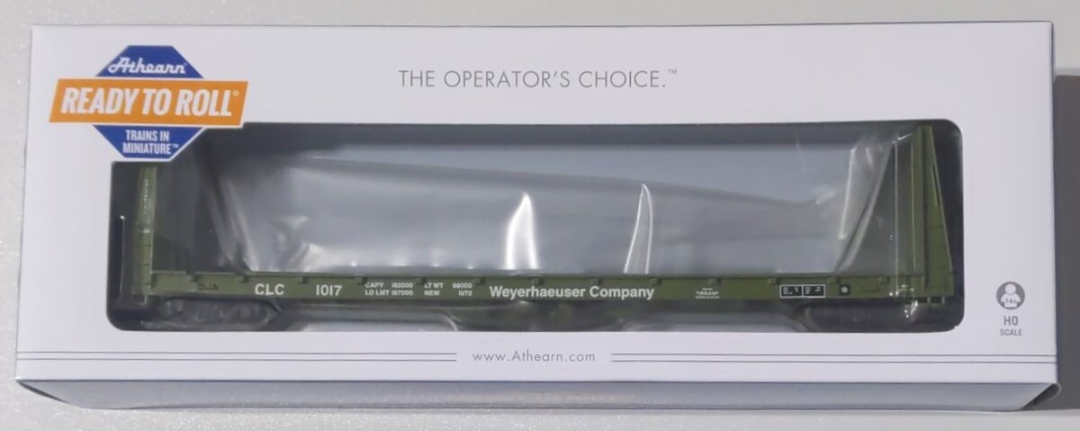 Athearn 90218 HO Columbia & Cowlitz RTR 60' Bulkhead Flatcar #1017