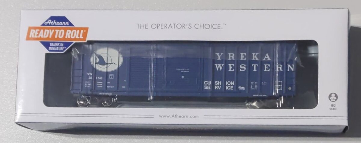 Athearn 98418 HO Yreka Western RTR 50' FMC Offset Double Door Boxcar #25158