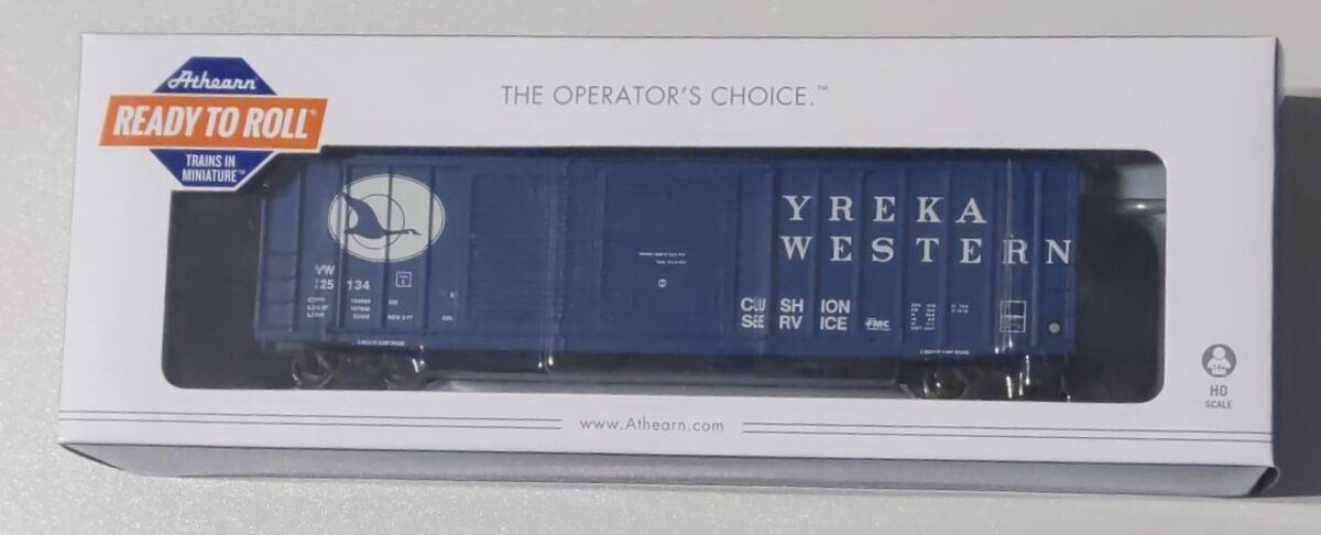 Athearn 98417 HO Yreka Western RTR 50' FMC Offset Double Door Boxcar #25134