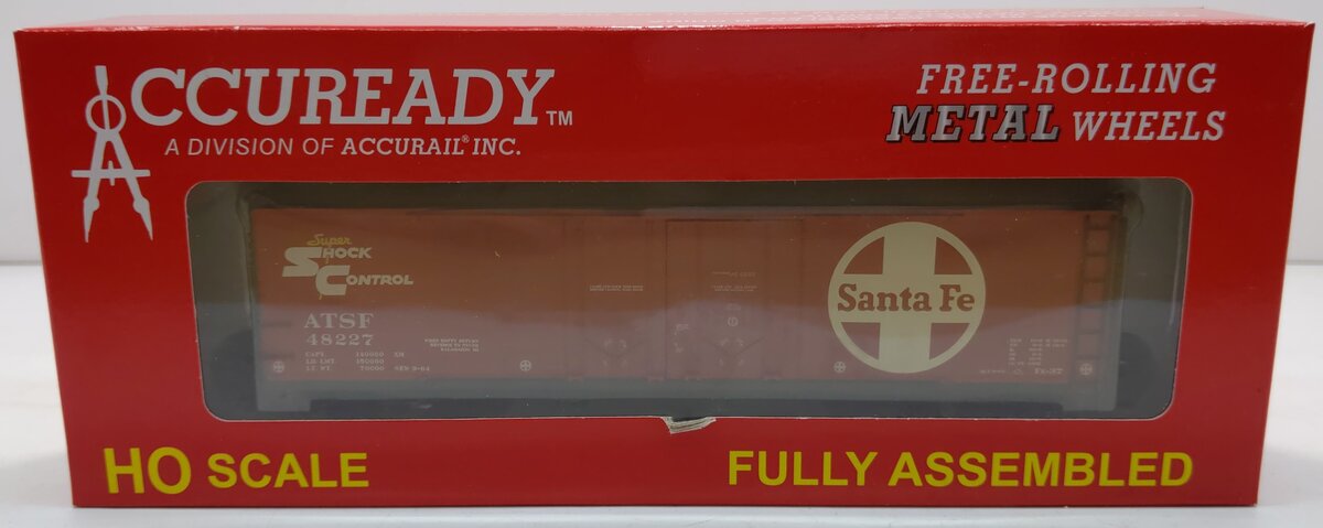Accurail 82051 HO Scale Santa Fe 50' Steel AAR Double Plug Door Boxcar #48227