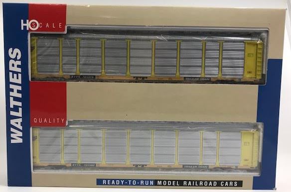 Walthers 932-24853 HO Scale C&NW Thrall 89' Tri-Level Auto Carries (Pack of 2)