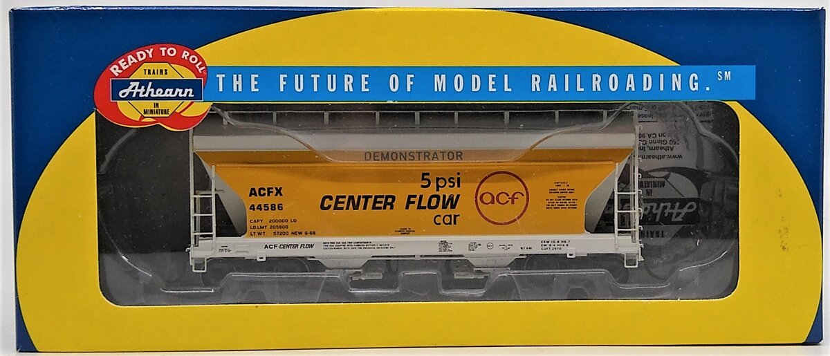 Athearn 93937 HO Scale ACF Demonstrator ACF 2970 2 Bay Hopper #44586