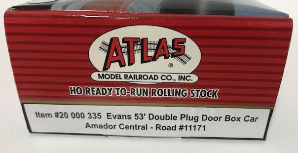 Atlas 20000335 HO Scale Amador Central 53' Evans DPD Boxcar #11171