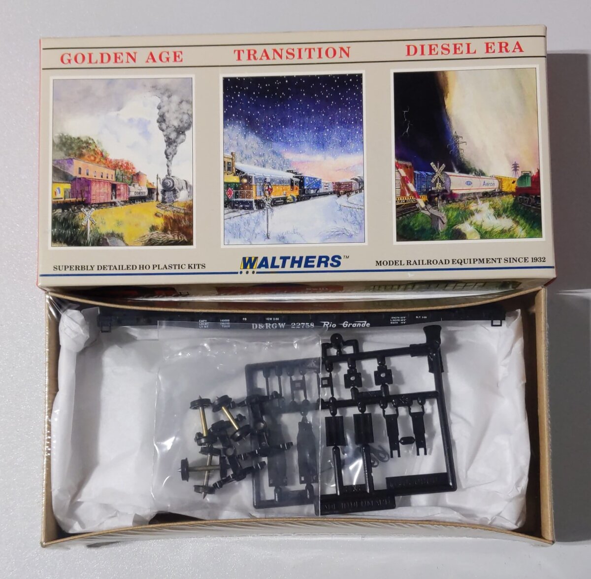 Walthers 932-3753 HO D&RGW 54' GSC Flatcar #22758 Kit