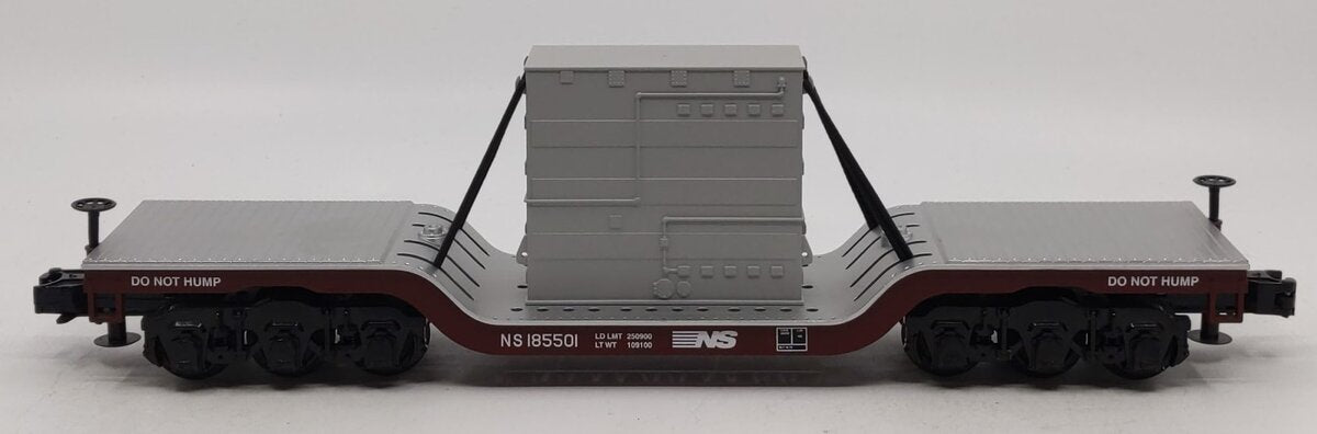 MTH 30-76346 O Norfolk Southern Depressed Flatcar w/ Transformer Load #185501