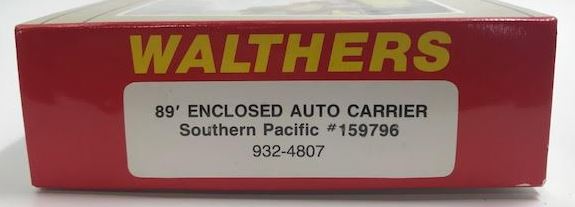 Walthers 932-4807 HO Southern Pacific 89' Enclosed Auto Carrier # 159796 Kit
