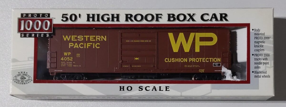 Proto 1000 23945 HO Western Pacific Cushion Protection 50' Boxcar #4052