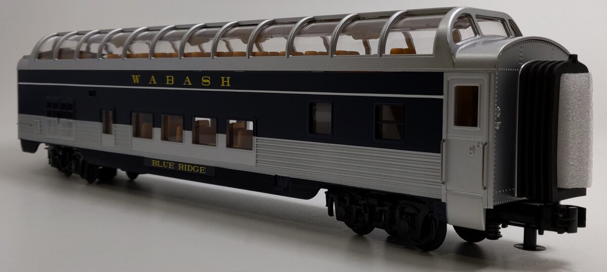 MTH 30-67890 O Wabash 60' Streamlined Full-Length Vista Dome Car