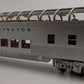 MTH 30-67878 O Gauge Burlington "Silver Mansion" 60' Streamlined Vista Dome Car